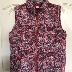 Talbots SP Paisley Puffy Sleeveless Vest